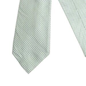 Croft & Barrow Silk Blend Tie Men’s 61.5” Green Woven Geometric Designer Classic
